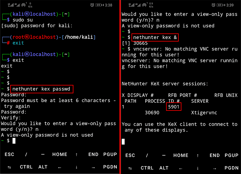 Start Kali Linux Desktop in Android