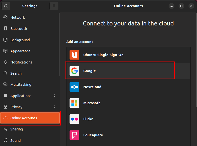 Ubuntu Online Accounts