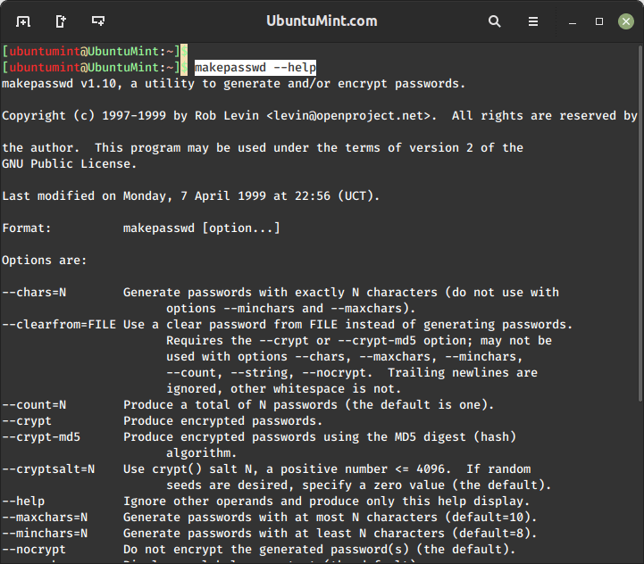 makepasswd Command in Linux