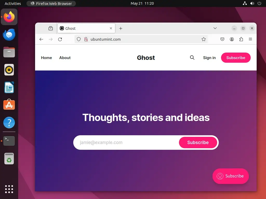 Access Ghost Blog