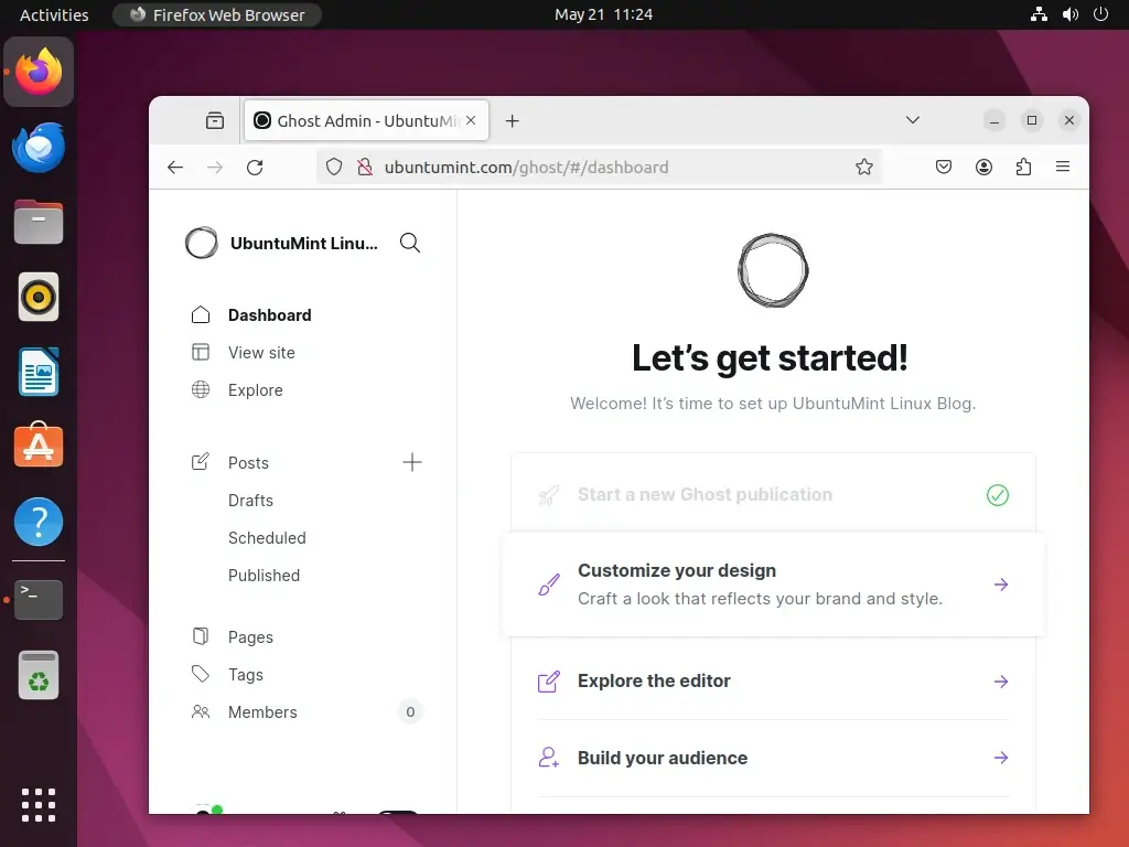 Ghost Blog Admin