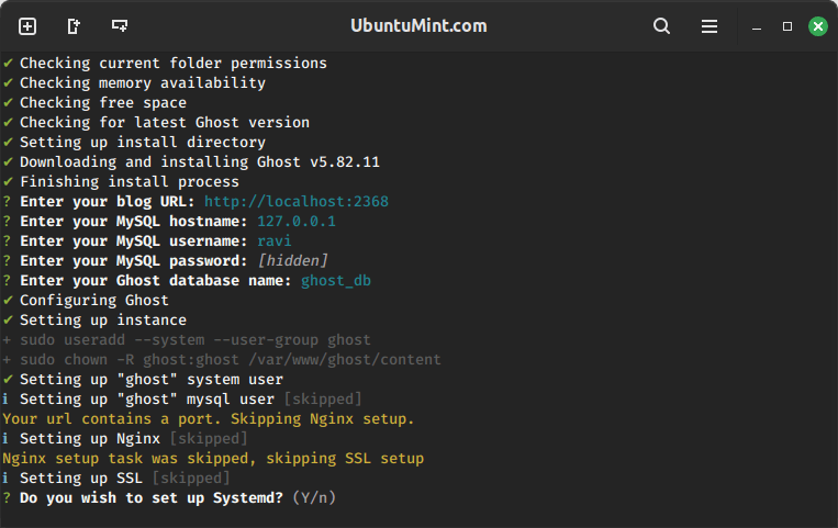 Configure Your Ghost Blog